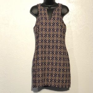 EVERLY Navy Aztec Style Dress sleeveless Sz MED